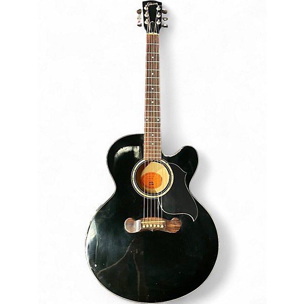 Vintage 1997 Gibson EC10 Standard Ebony Acoustic Electric Guitar