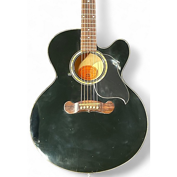 Vintage 1997 Gibson EC10 Standard Ebony Acoustic Electric Guitar
