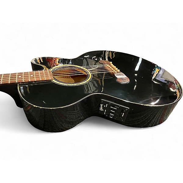 Vintage 1997 Gibson EC10 Standard Ebony Acoustic Electric Guitar