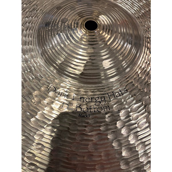Used Paiste 15in Signature Dark Energy Hi Hat Bottom Cymbal