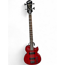 Used Epiphone Les Paul Special 4-String Trans Crimson Red Electric Bass Guitar