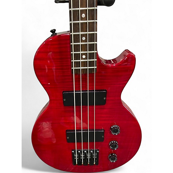 Used Epiphone Les Paul Special 4-String Trans Crimson Red Electric Bass Guitar