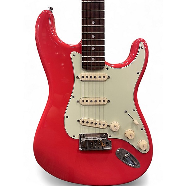 Used Fender American Deluxe Stratocaster Fiesta Red Solid Body Electric Guitar