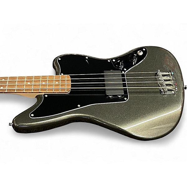 Used 2023 Squier Affinity Jaguar Bass H Charcoal Frost Metallic Electric Bass Guitar