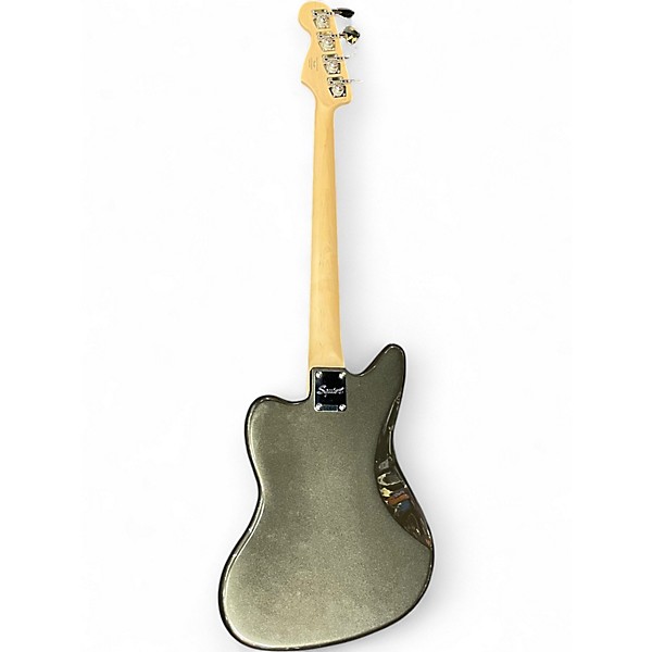 Used 2023 Squier Affinity Jaguar Bass H Charcoal Frost Metallic Electric Bass Guitar