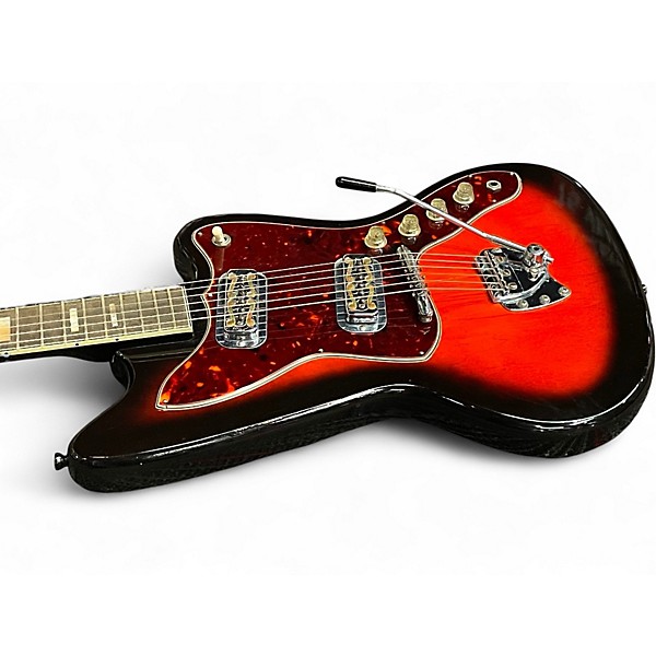 Vintage 1960s Harmony H19 Silhouette Sunburst Solid Body Electric Guitar