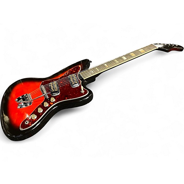 Vintage 1960s Harmony H19 Silhouette Sunburst Solid Body Electric Guitar