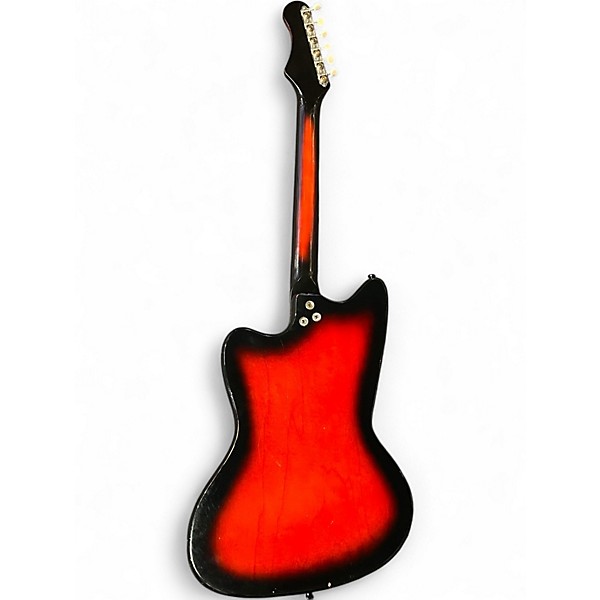 Vintage 1960s Harmony H19 Silhouette Sunburst Solid Body Electric Guitar