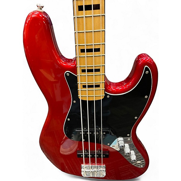 Used Squier Classic Vibe 70s Jazz Bass Candy Apple Red Electric Bass Guitar