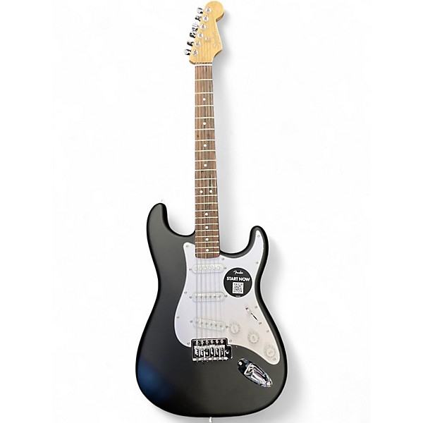Used Squier Debut Collection Stratocaster Satin Black Solid Body Electric Guitar