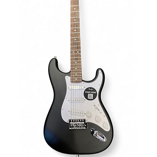 Used Squier Debut Collection Stratocaster Satin Black Solid Body Electric Guitar