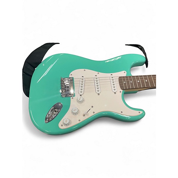 Used Squier STRATOCASTER GREEN Solid Body Electric Guitar