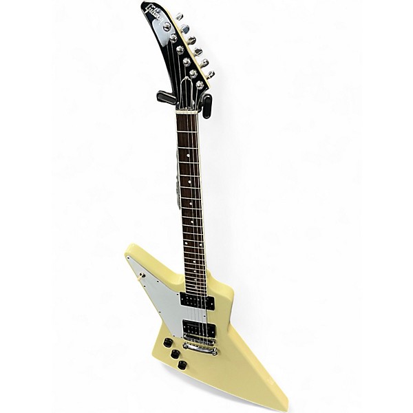 Used Gibson Explorer Left Handed Cream Electric Guitar