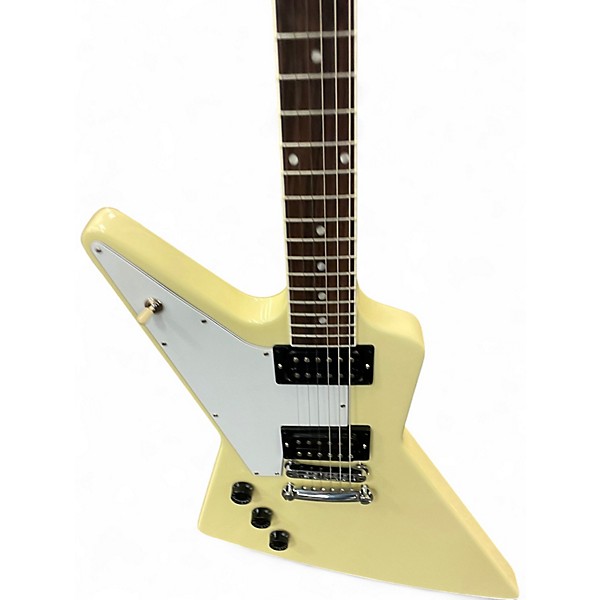 Used Gibson Explorer Left Handed Cream Electric Guitar