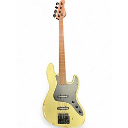 Used Schecter Guitar Research Nikki Sixx Signature Antique White Electric Bass Guitar