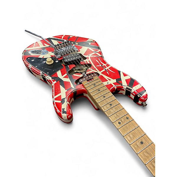 Used EVH Striped Series Frankie RED STRIPES Solid Body Electric Guitar