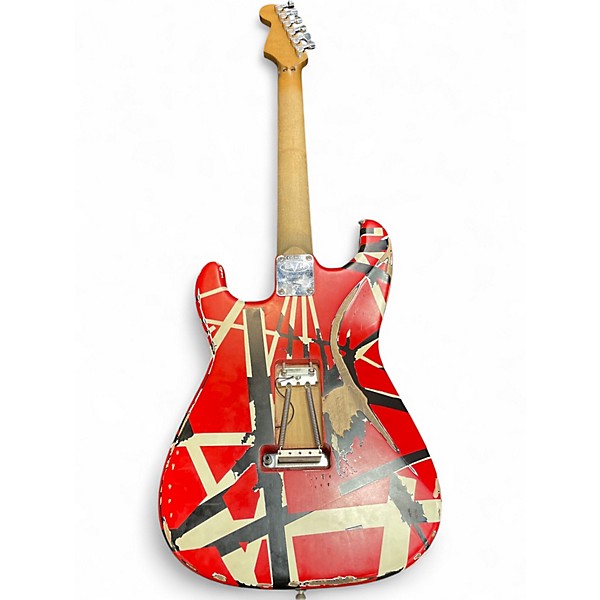 Used EVH Striped Series Frankie RED STRIPES Solid Body Electric Guitar