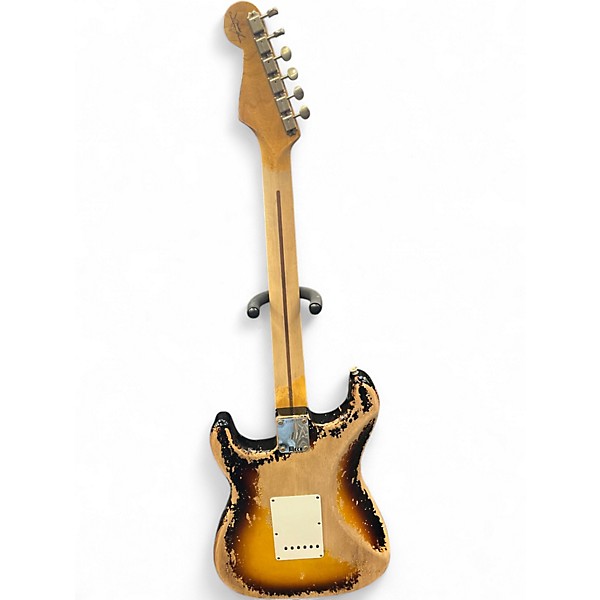 Used 2024 Fender CUSTOM SHOP 1957 RELIC STRATOCASTER 2 Tone Sunburst Solid Body Electric Guitar