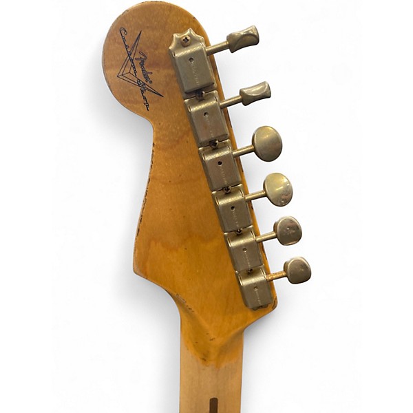 Used 2024 Fender CUSTOM SHOP 1957 RELIC STRATOCASTER 2 Tone Sunburst Solid Body Electric Guitar