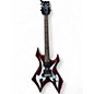 Used B.C. Rich WARLOCK RED WITH WHITE FLAMES Solid Body Electric Guitar thumbnail