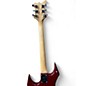 Used B.C. Rich WARLOCK RED WITH WHITE FLAMES Solid Body Electric Guitar