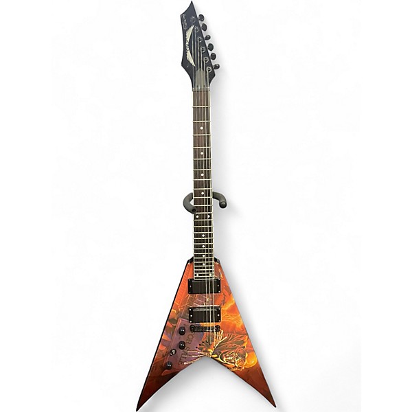 Used Dean Left Handed Dave Mustaine Signature V Peace Sells Electric Guitar