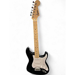 Used Squier Standard Stratocaster Black Solid Body Electric Guitar