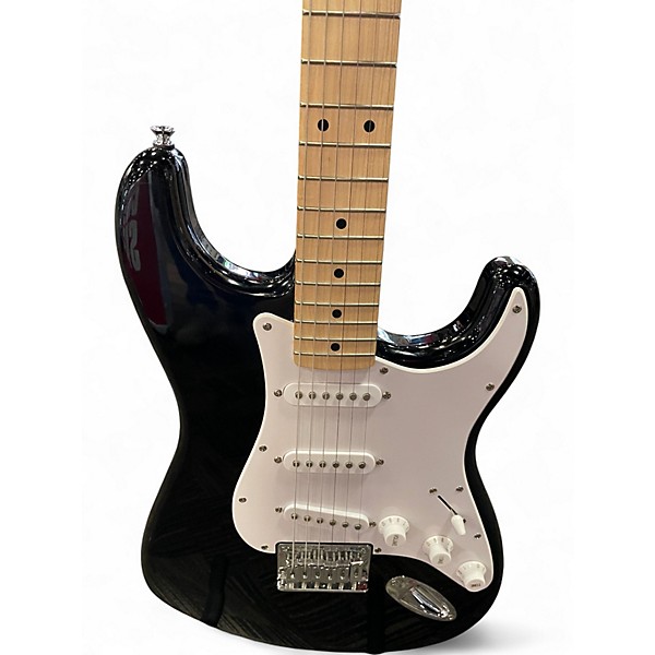 Used Squier Standard Stratocaster Black Solid Body Electric Guitar