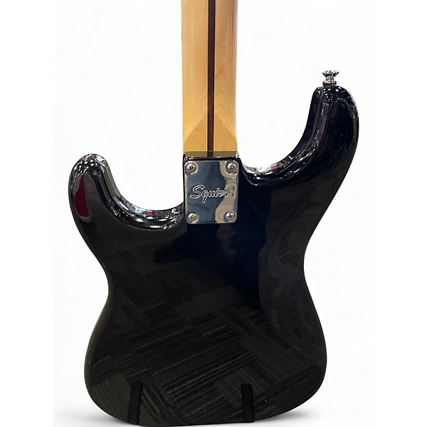 Used Squier Standard Stratocaster Black Solid Body Electric Guitar