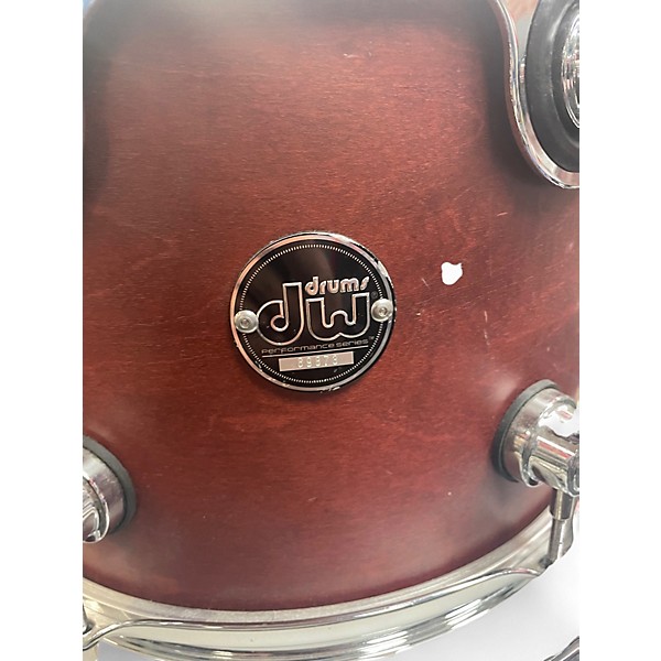 Used DW 4 Piece Performance Series Tobacco Stain Drum Kit