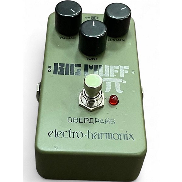 Used Electro-Harmonix Green Russian Big Muff Pi Fuzz Effect Pedal
