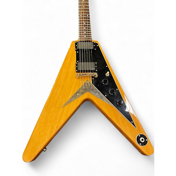 Used Epiphone 1958 Korina Flying V Natural Solid Body Electric Guitar
