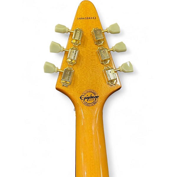 Used Epiphone 1958 Korina Flying V Natural Solid Body Electric Guitar