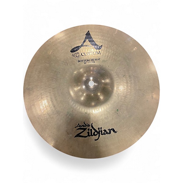 Used Zildjian 14in A Custom Hi Hat Bottom Cymbal