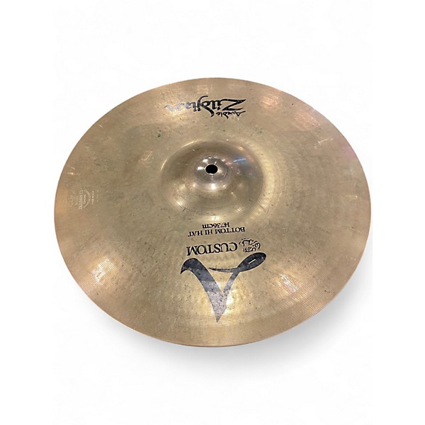 Used Zildjian 14in A Custom Hi Hat Bottom Cymbal
