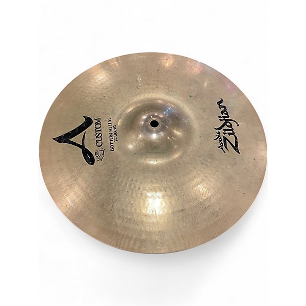 Used Zildjian 14in A Custom Hi Hat Bottom Cymbal