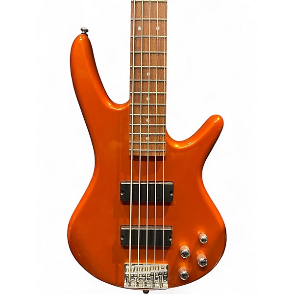 Used Ibanez GSR205 5 String Roadster Orange Metallic Electric Bass Guitar