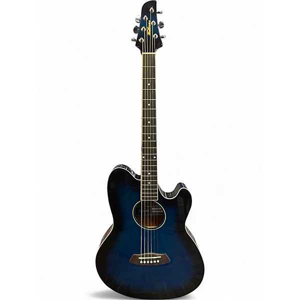 Used Ibanez TCY10E Talman Blue Burst Acoustic Electric Guitar