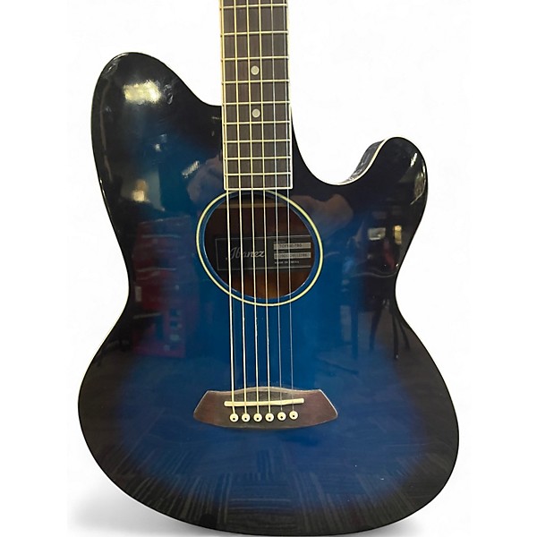 Used Ibanez TCY10E Talman Blue Burst Acoustic Electric Guitar