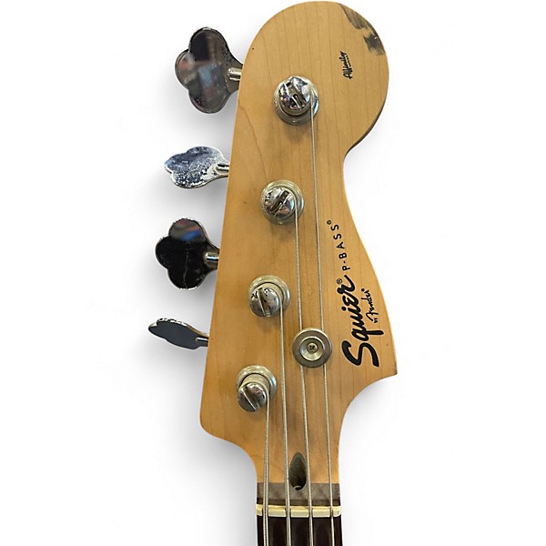 Used Squier Affinity Precision Bass 20th anniversary Black Electric Bass Guitar