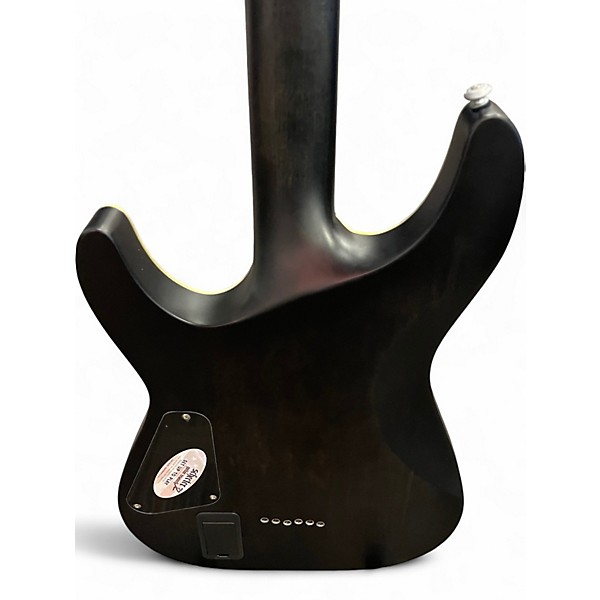 Used Schecter Guitar Research C1 Platinum Trans Black Solid Body Electric Guitar
