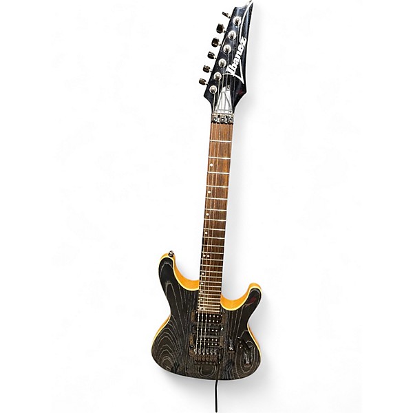 Used Ibanez S570AH Trans Black Solid Body Electric Guitar