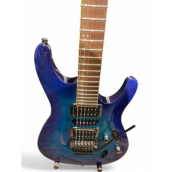 Used Ibanez S670QM Blue Sapphire Solid Body Electric Guitar
