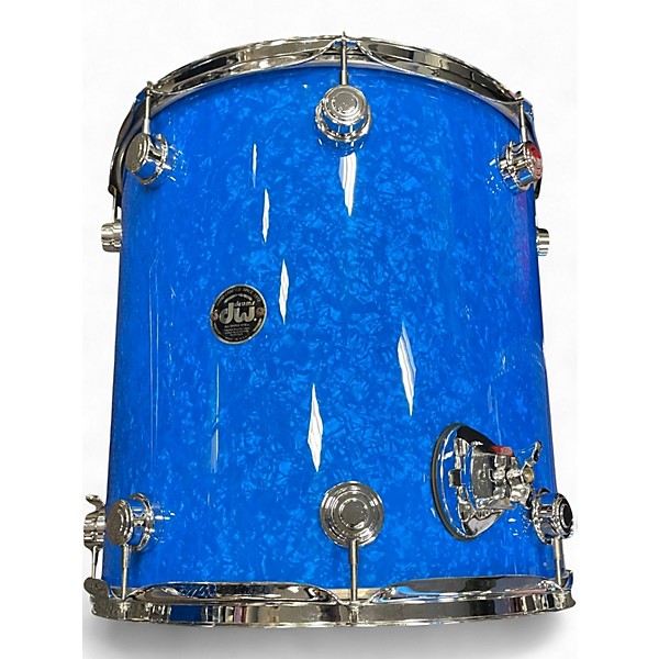 Used 2003 DW 3 Piece Pre-Collector's Series Maple Blue Swirl Drum Kit