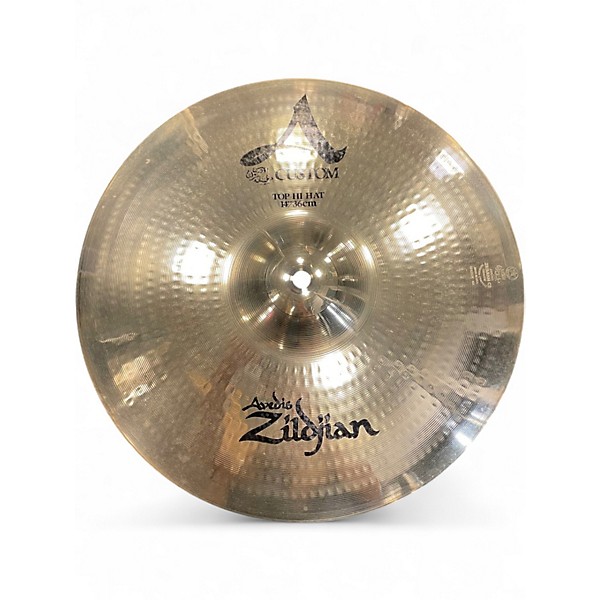 Used Zildjian 14in A Custom Hi Hat Pair Cymbal
