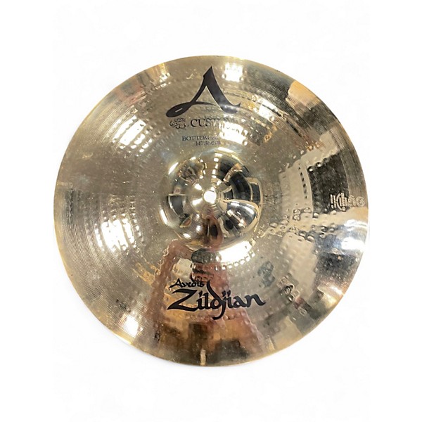 Used Zildjian 14in A Custom Hi Hat Pair Cymbal