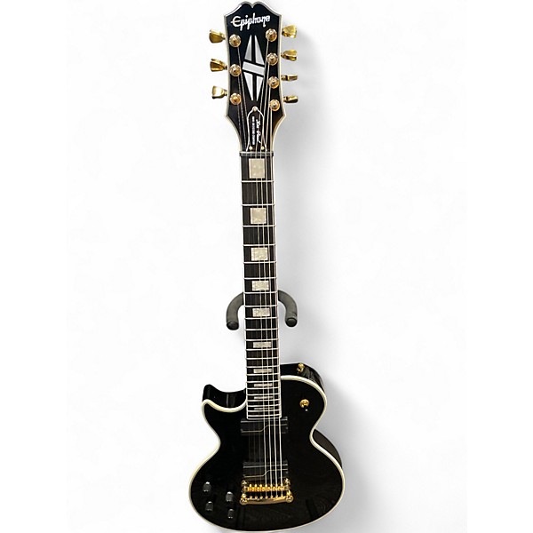 Used Epiphone LES PAUL MKH ORIGINS CUSTOM LH Black Solid Body Electric Guitar