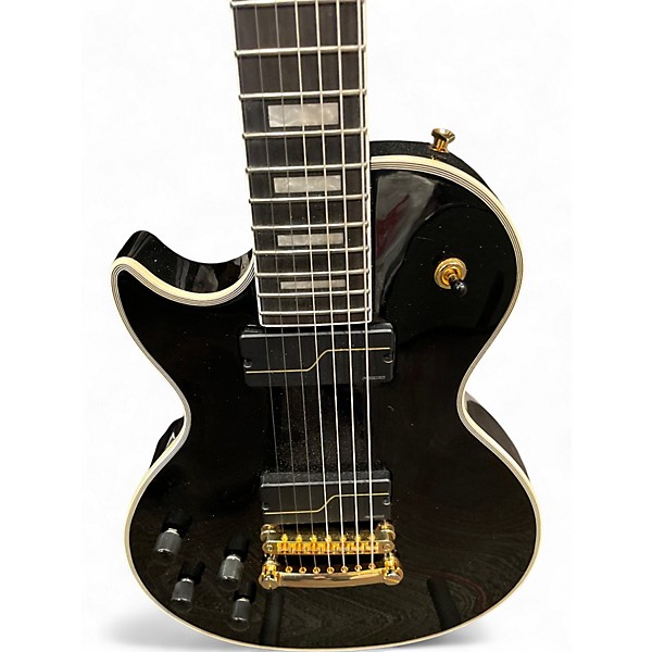 Used Epiphone LES PAUL MKH ORIGINS CUSTOM LH Black Solid Body Electric Guitar