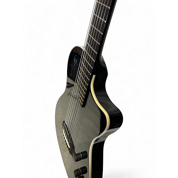 Used Cordoba Stage Nylon Black and Silver Acoustic Electric Guitar