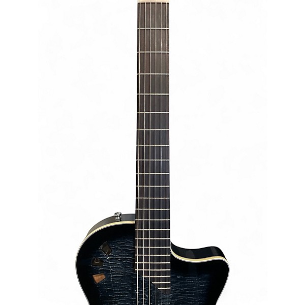 Used Cordoba Stage Nylon Black and Silver Acoustic Electric Guitar